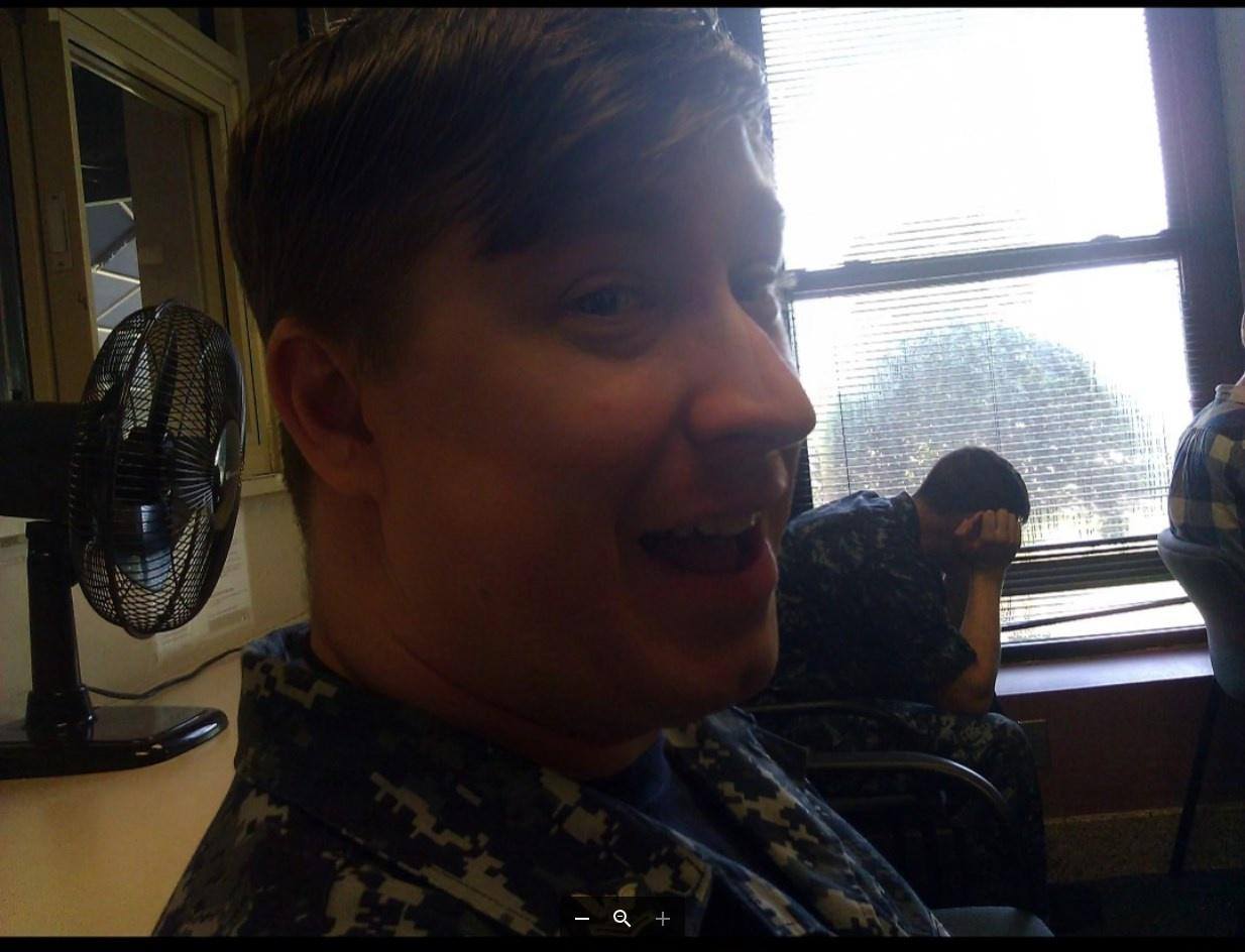 Picture of Jesse Williams in 2012 the day he was exiting the Navy